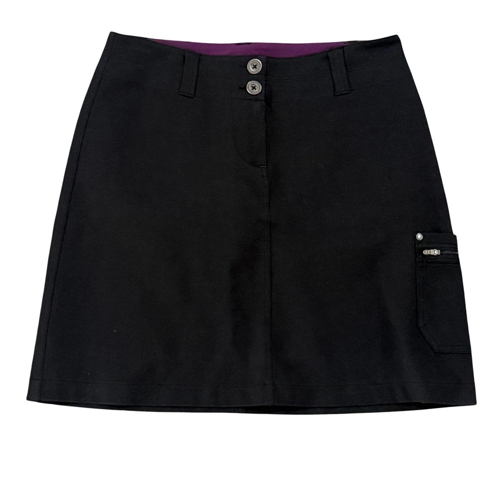 Title Nine Womens Black Cargo Hiking Skirt Size 4 Outdoor Activewear